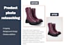 edit shoe photos for ecommerce, remove background,add shadow